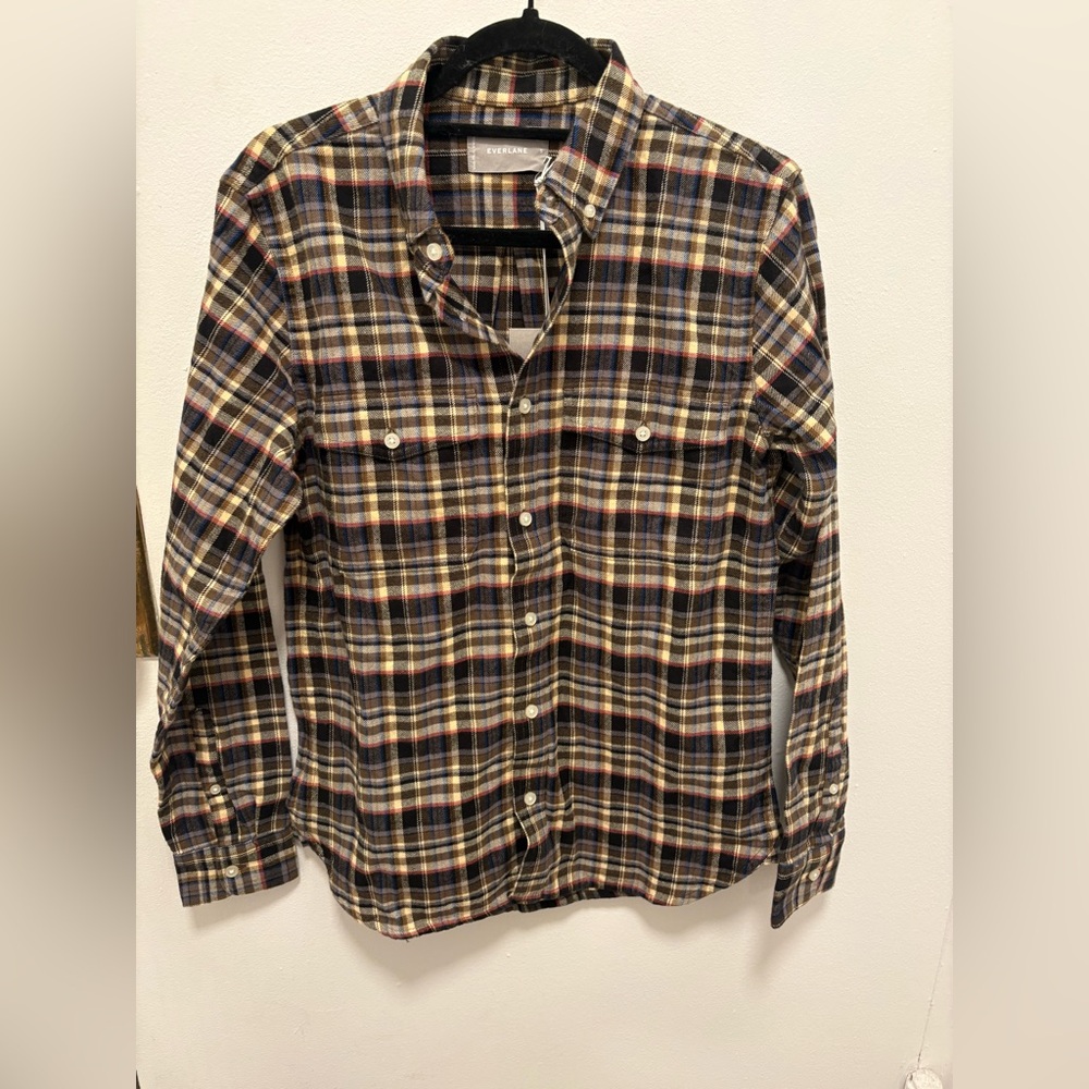 NWT  MENS EVERLANE FLANNEL PLAID SHIRT